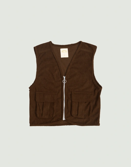 Image of SABINE AND HEEM - ZAGGA Pocket Vest Kids - Brown - Kids Vest
