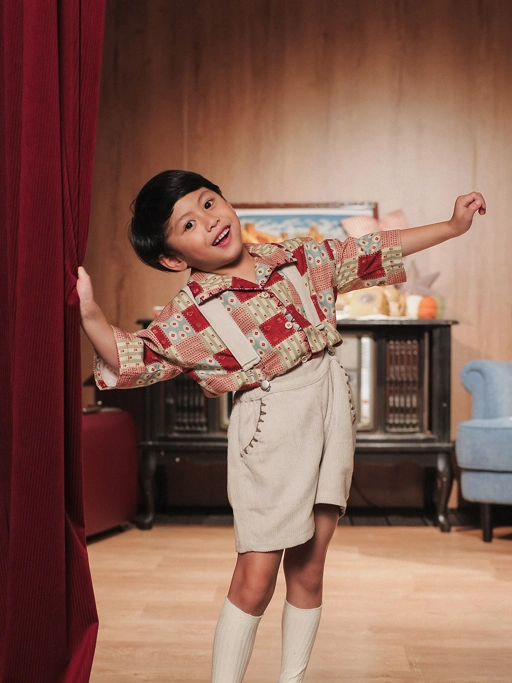 Image of SABINE AND HEEM - NA WILLA - CORDUROY Suspender Pants - Celana Suspender Anak