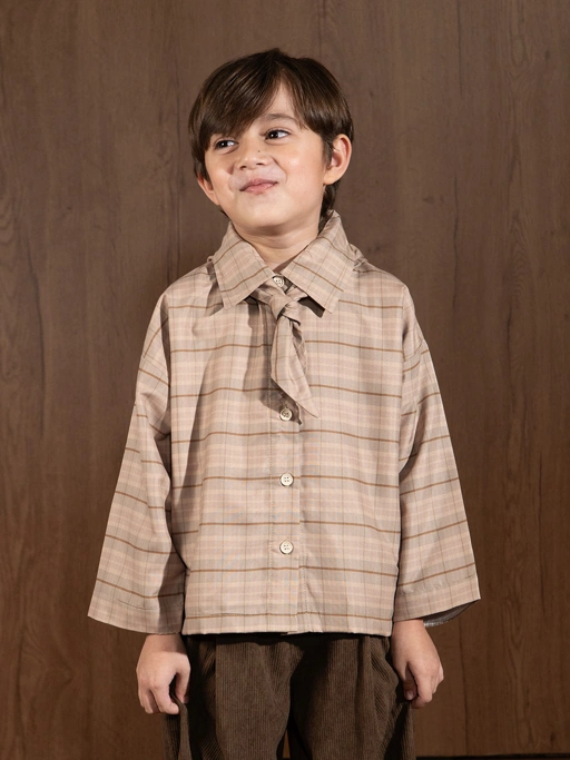 Image of SABINE AND HEEM - SKATTER Scarf Shirt - Kids - Atasan kemeja anak