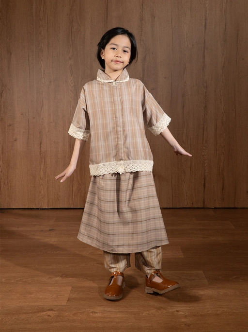 Image of SABINE AND HEEM - MAE Plaid Skirt Pants - Kids - Celana Rok Anak