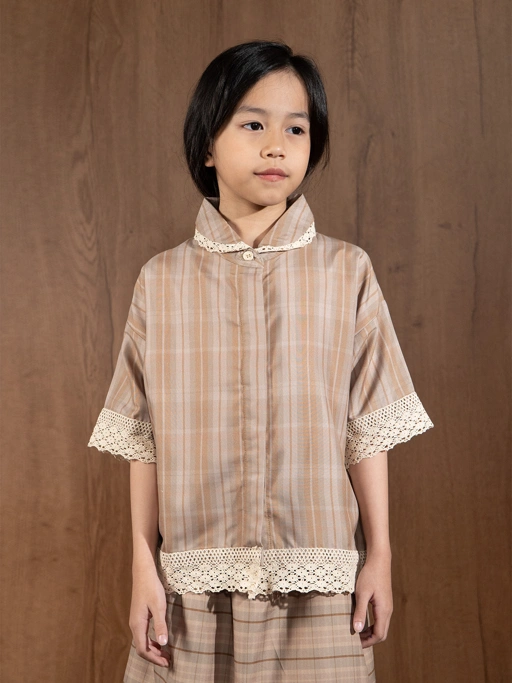 Image of SABINE AND HEEM - SKIPPY Lace Shirt - Kids - Atasan Kemeja Anak