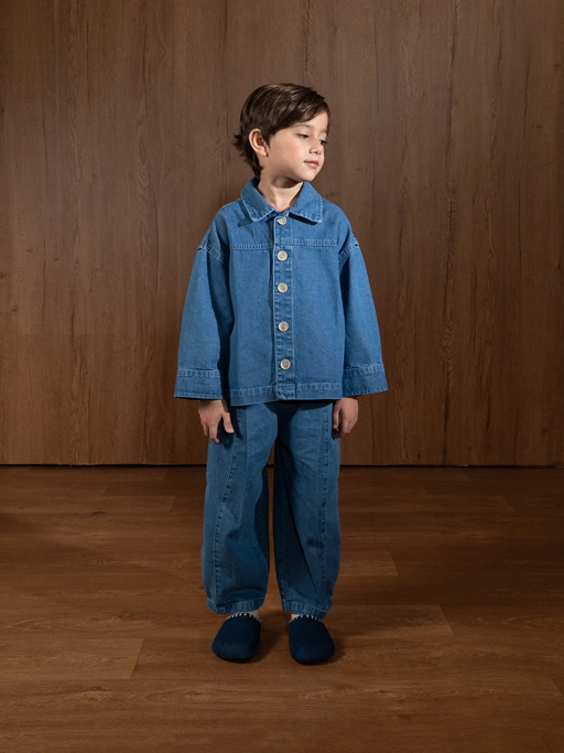 Image of SABINE AND HEEM - OBBA Barrel Denim Pants  - Celana Panjang Denim Anak