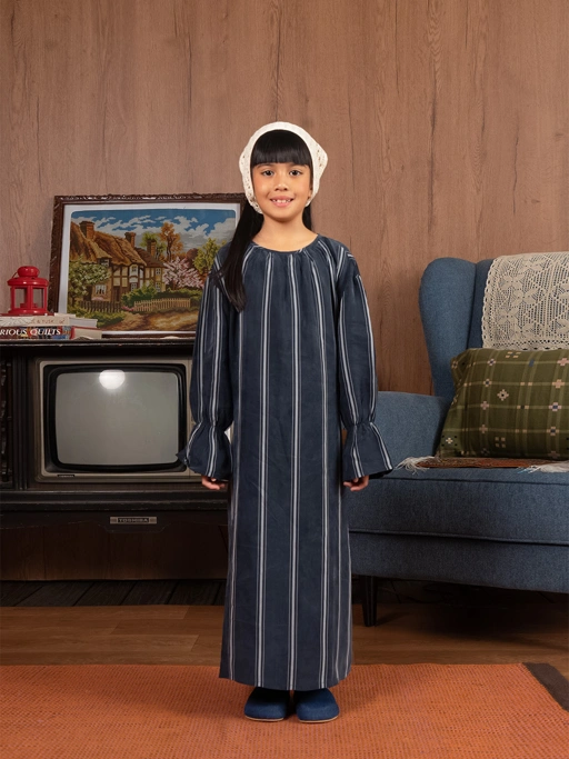 Image of SABINE AND HEEM - LOUI Longdress - Navy - Kids - Dress Anak