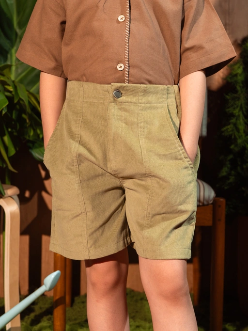 Image of SABINE AND HEEM - GENE Corduroy Short - Sage - Bawahan Celana Pendek Corduroy Anak