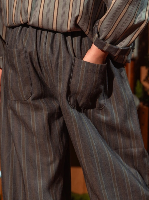 SABINE AND HEEM x KARROT - EMORY Twill Denim Big Pants - Kids Reversible Pants