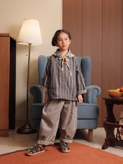 SABINE AND HEEM x KARROT - SMORE Twill Big Pants - Kids Reversible Pants