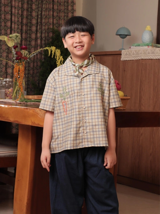 SABINE AND HEEM x KARROT – JAE Cotton Print Shirt – Organic Cotton Kids Shirt