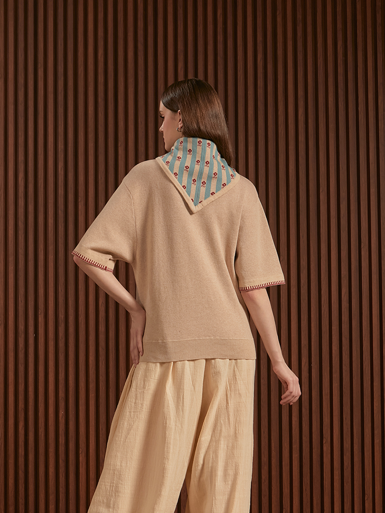 SABINE AND HEEM - NA WILLA - COTTON Knitted Tee With Scarves - Adult Knit T-Shirts