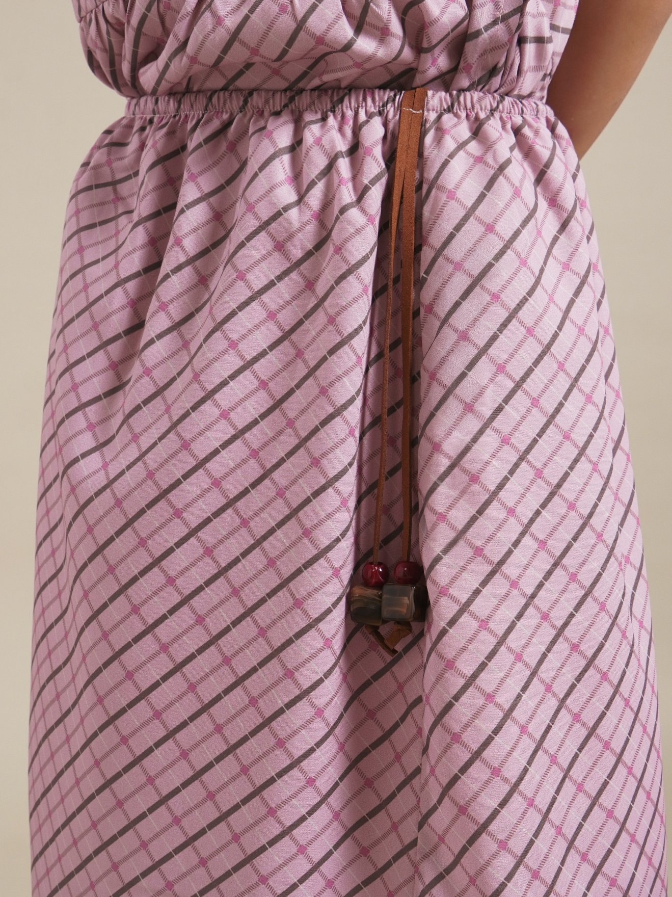 SABINE AND HEEM - JEANE Tartan Beads Skirt - Dusty Pink - Kids Skirt