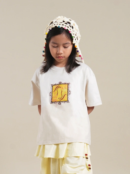 SABINE AND HEEM - DOO Cotton Tee - Beige - Kids Cotton T-Shirt