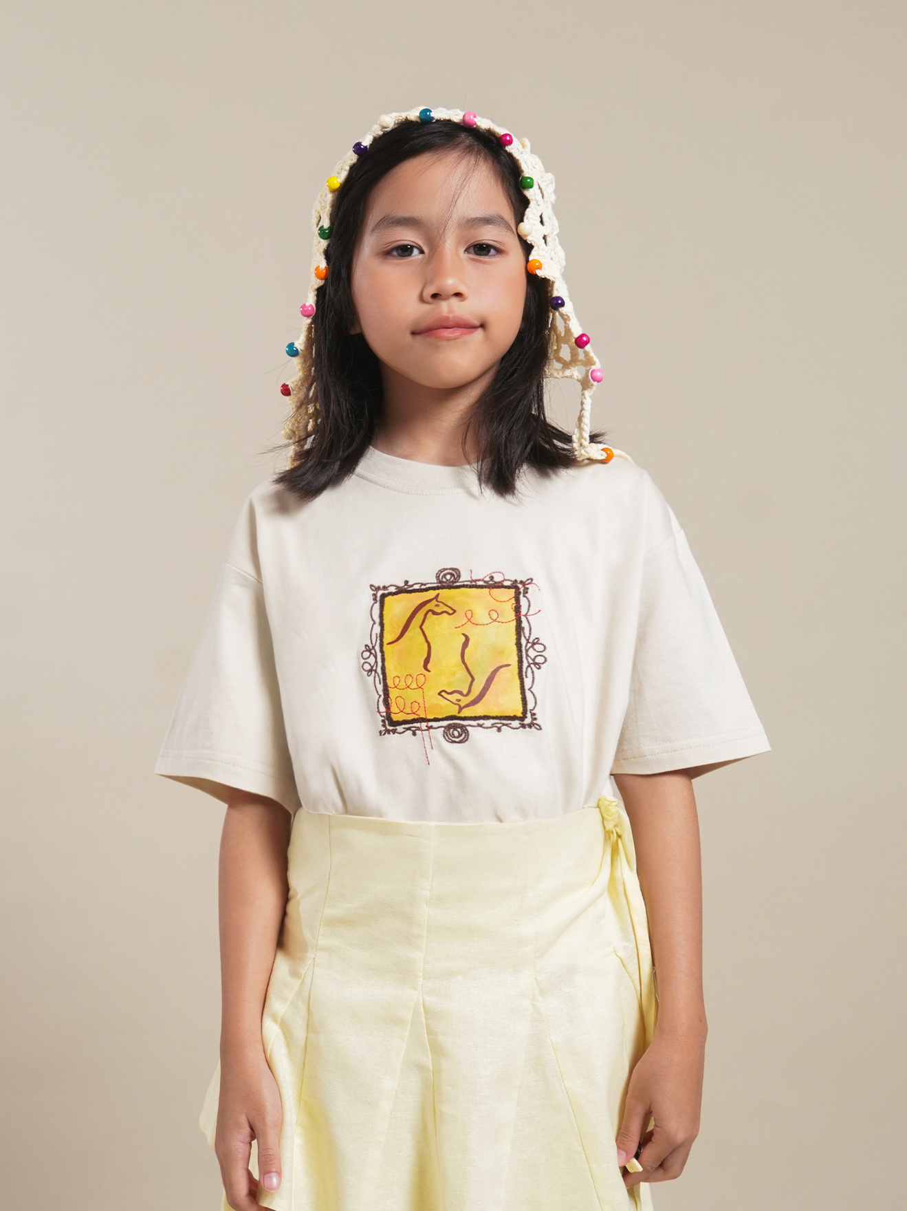SABINE AND HEEM - DOO Cotton Tee - Beige - Kids Cotton T-Shirt