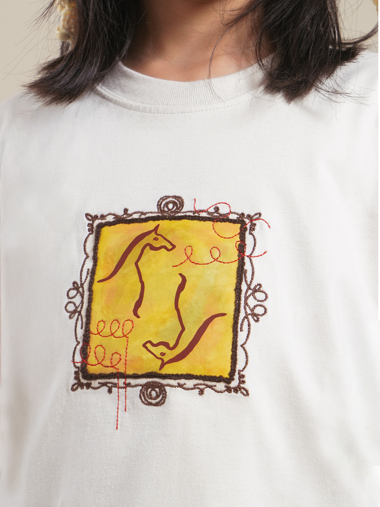 SABINE AND HEEM - DOO Cotton Tee - Beige - Kids Cotton T-Shirt