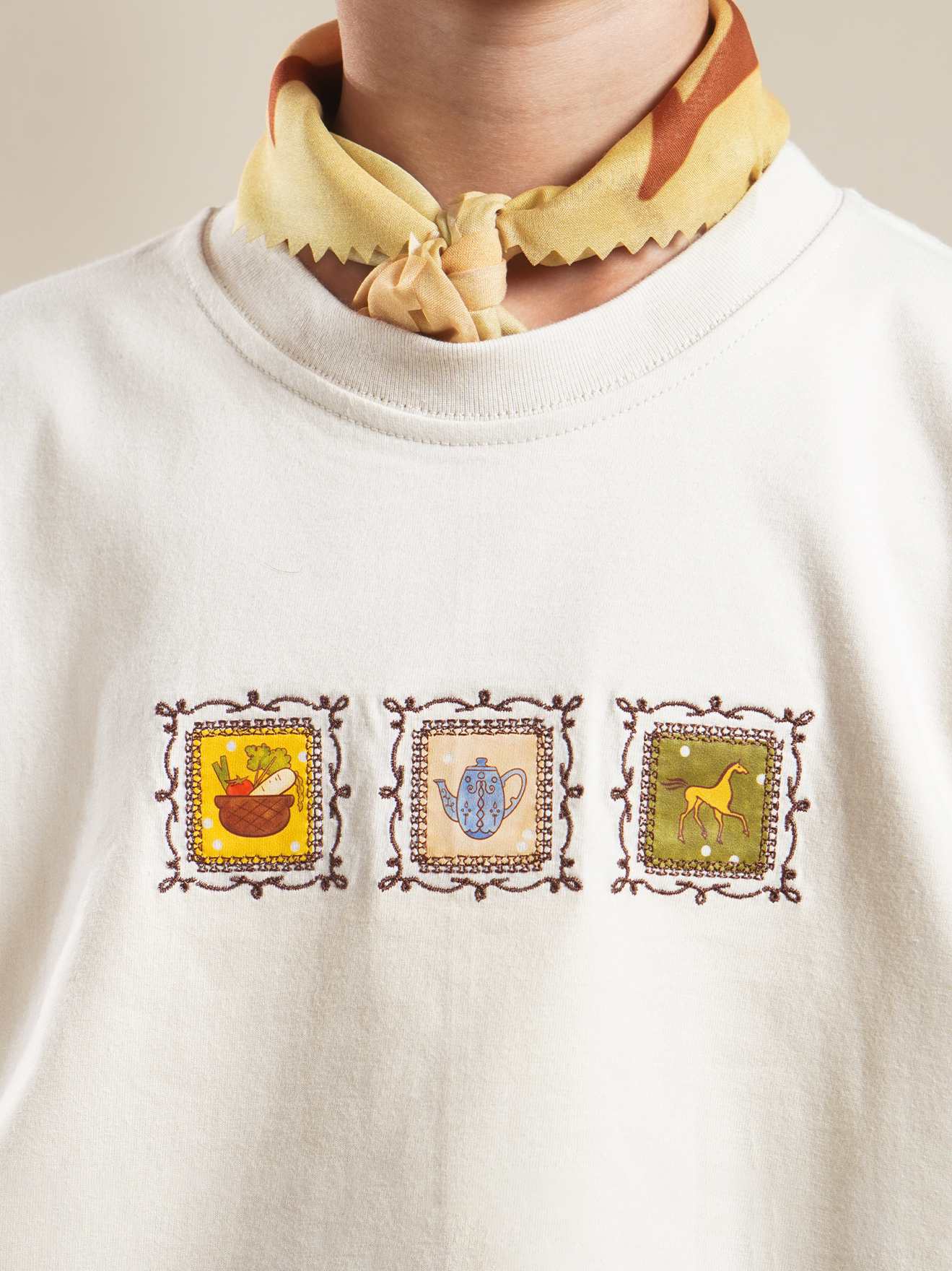 SABINE AND HEEM - BOH Cotton Tee - Beige - Kids Cotton T-Shirt