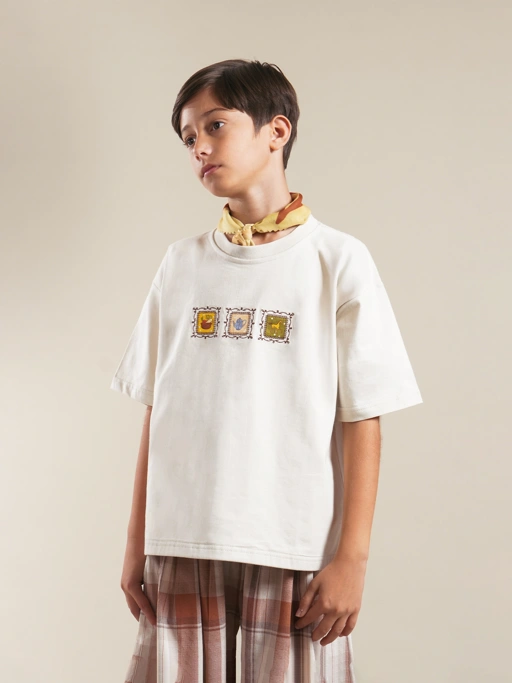 SABINE AND HEEM - BOH Cotton Tee - Beige - Kids Cotton T-Shirt