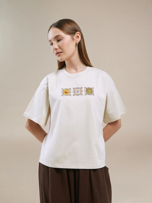 SABINE AND HEEM - BOH Cotton Tee - Beige - Adult Cotton T-Shirt