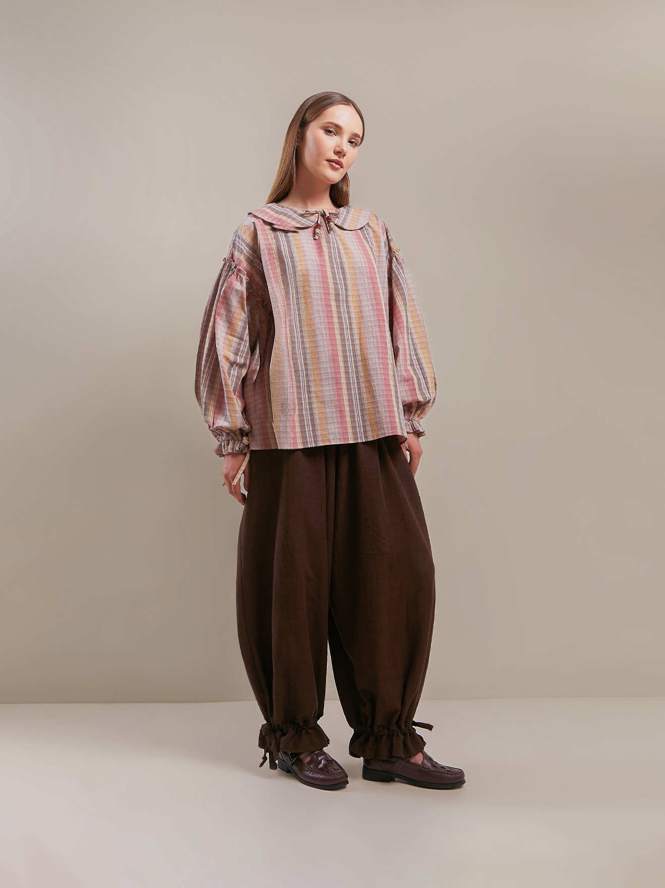 SABINE AND HEEM - LISBON Drawstring Balloon Pants - Mahogany - Adult Balloon Pants