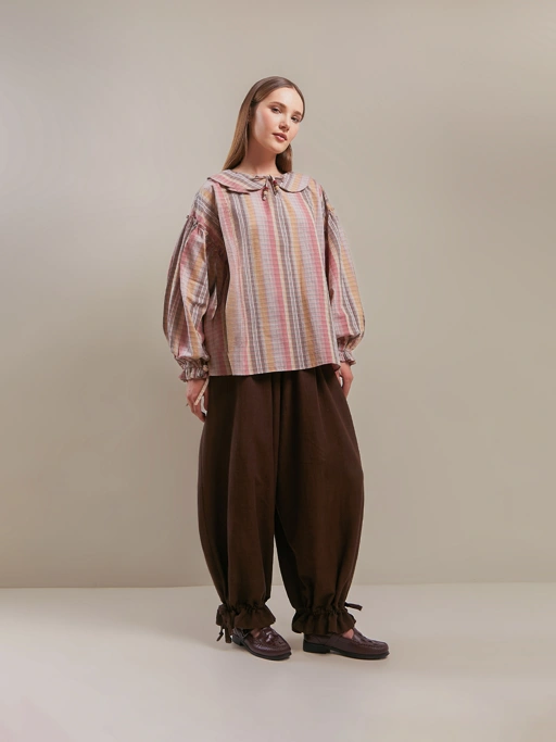 SABINE AND HEEM - LISBON Drawstring Balloon Pants - Mahogany - Adult Balloon Pants