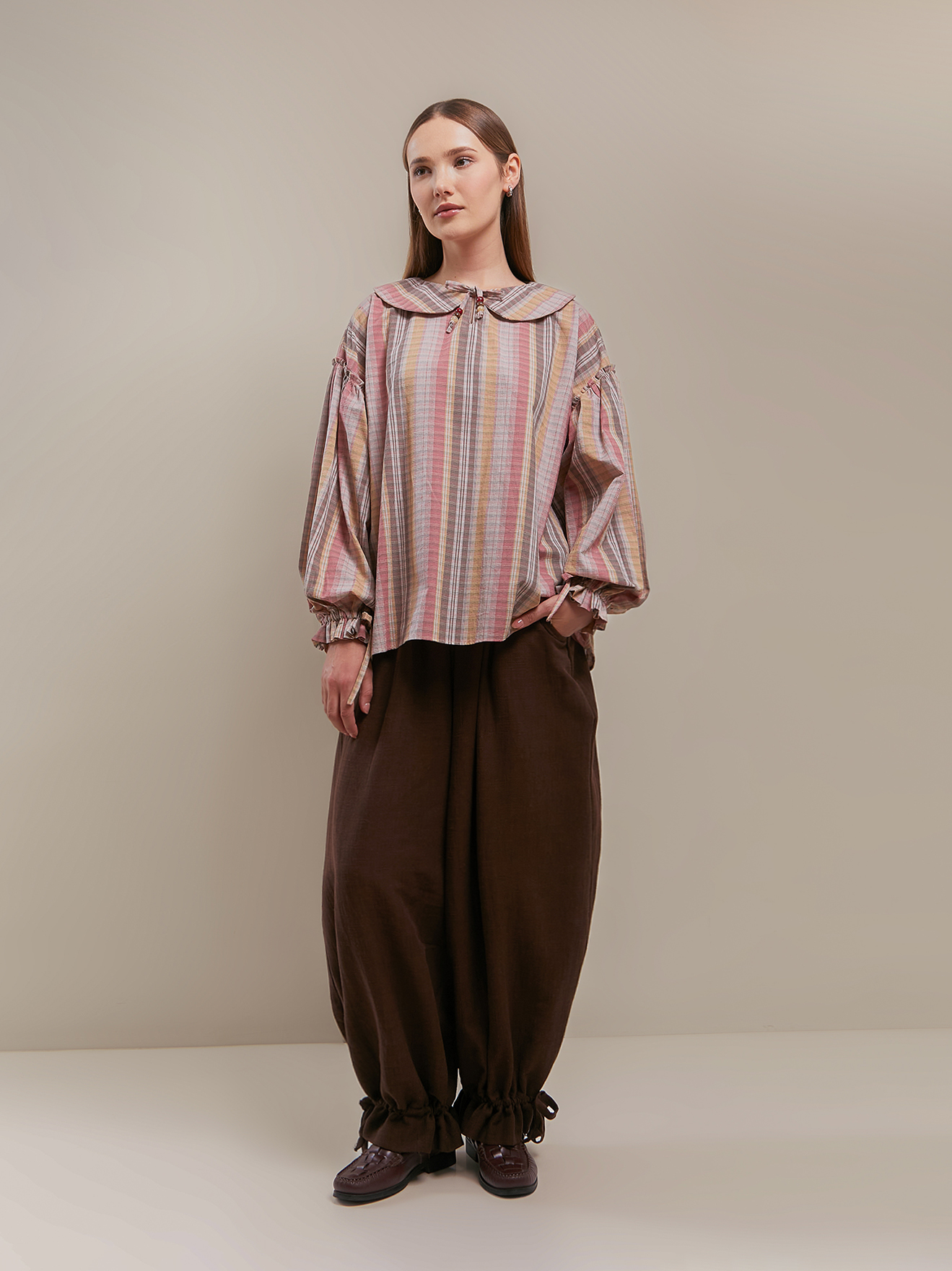 SABINE AND HEEM - LISBON Drawstring Balloon Pants - Mahogany - Adult Balloon Pants