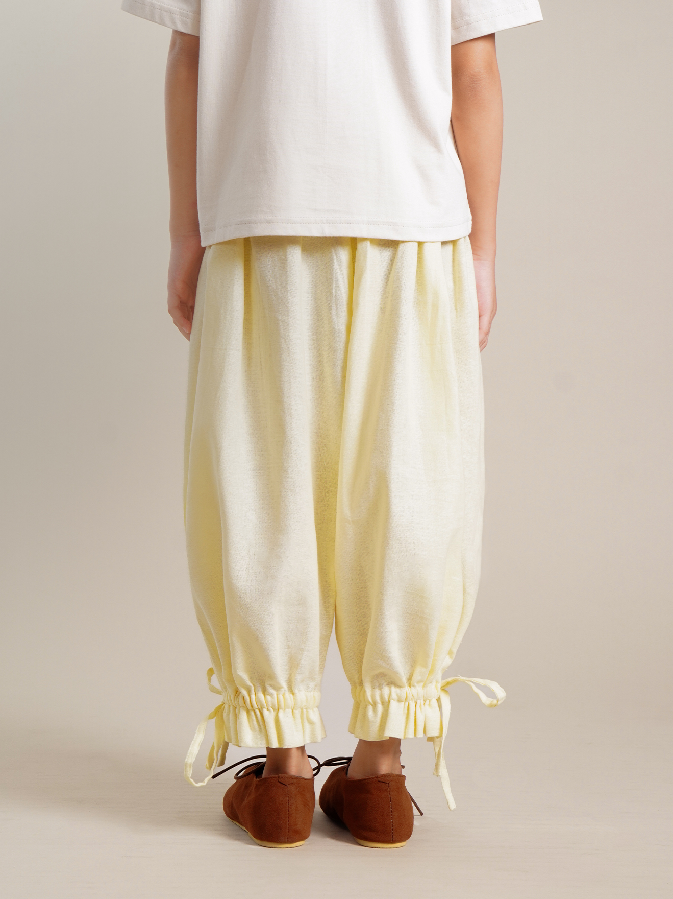 SABINE AND HEEM - DARLA Drawstring Balloon Pants With Skirt - Butter - Kids Balloon Pants