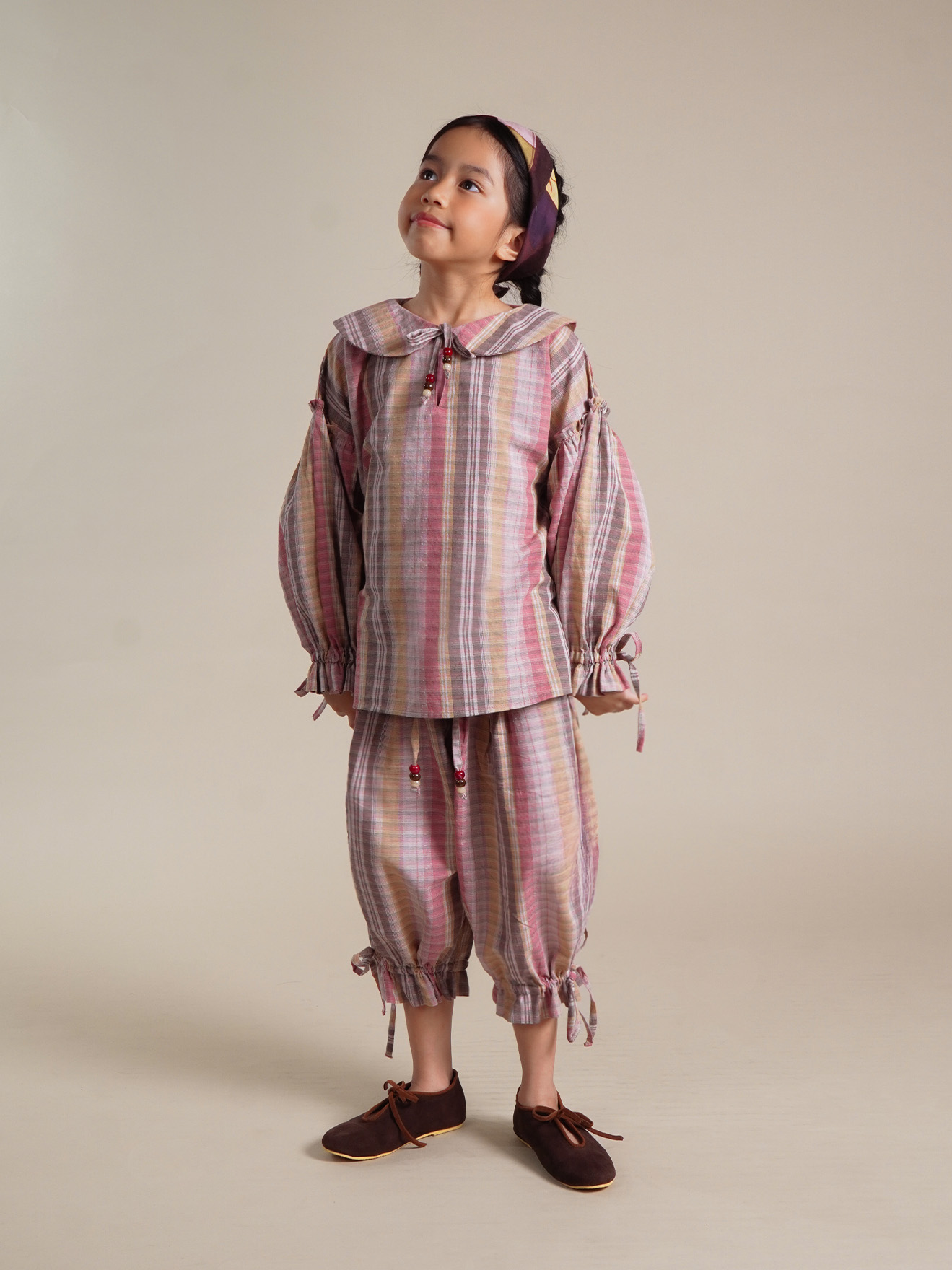 SABINE AND HEEM - SICILY Collar Blouse - Pink Brown - Kids Blouses
