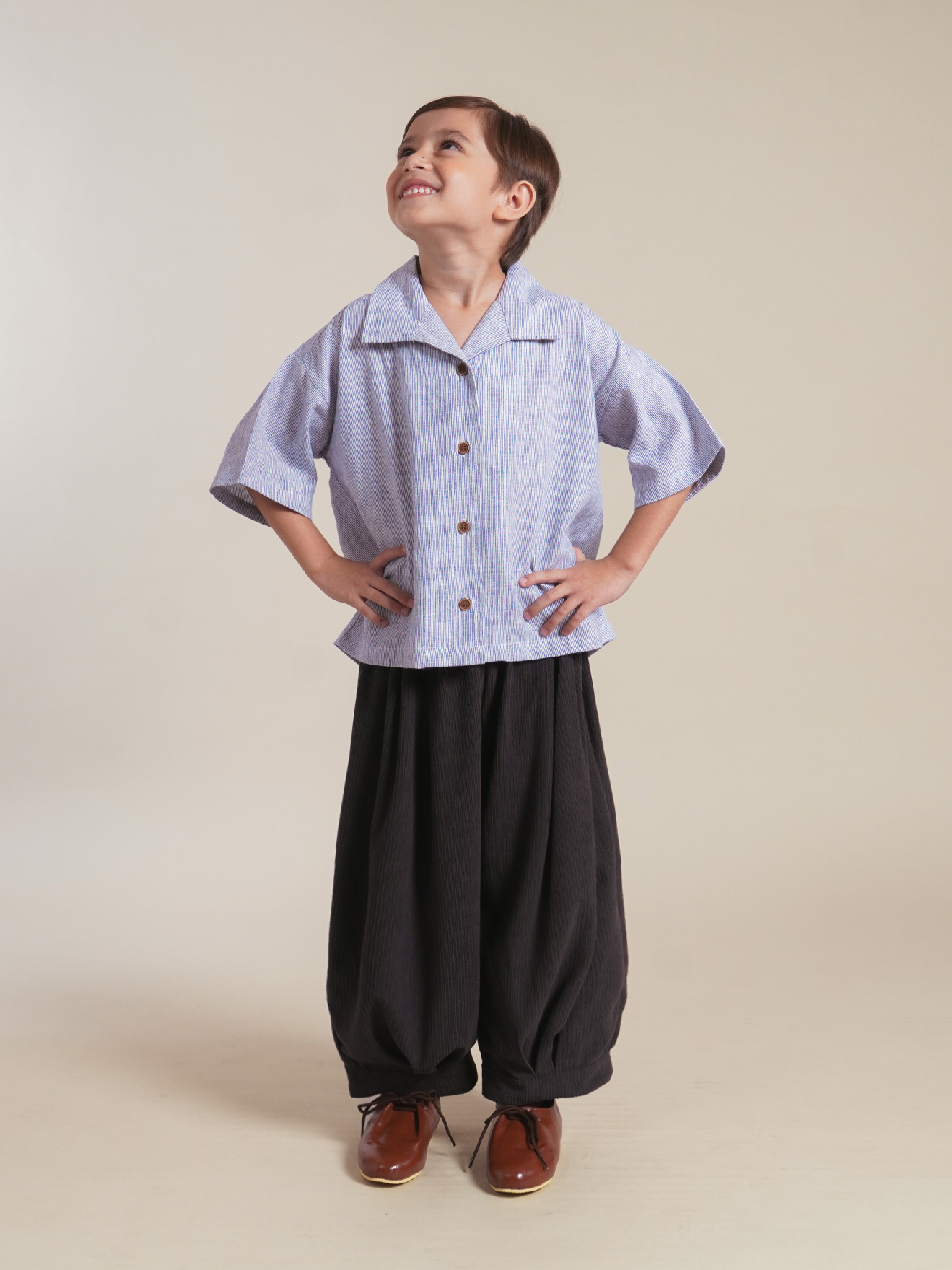 SABINE AND HEEM - CARTHAGE Stripes Shirt  - Creme Beige - Kids Shirt Tops