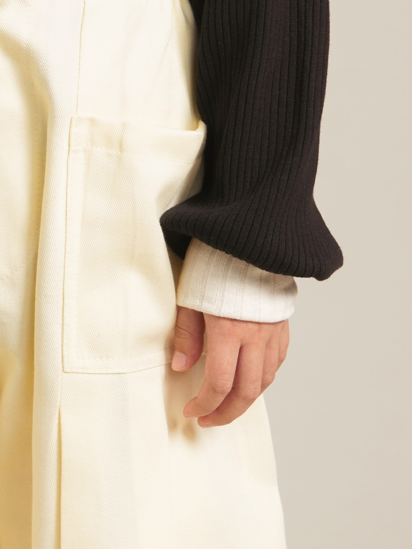 SABINE AND HEEM - BIM Ribbed Shirt - Black White - Atasan Lengan Panjang Anak