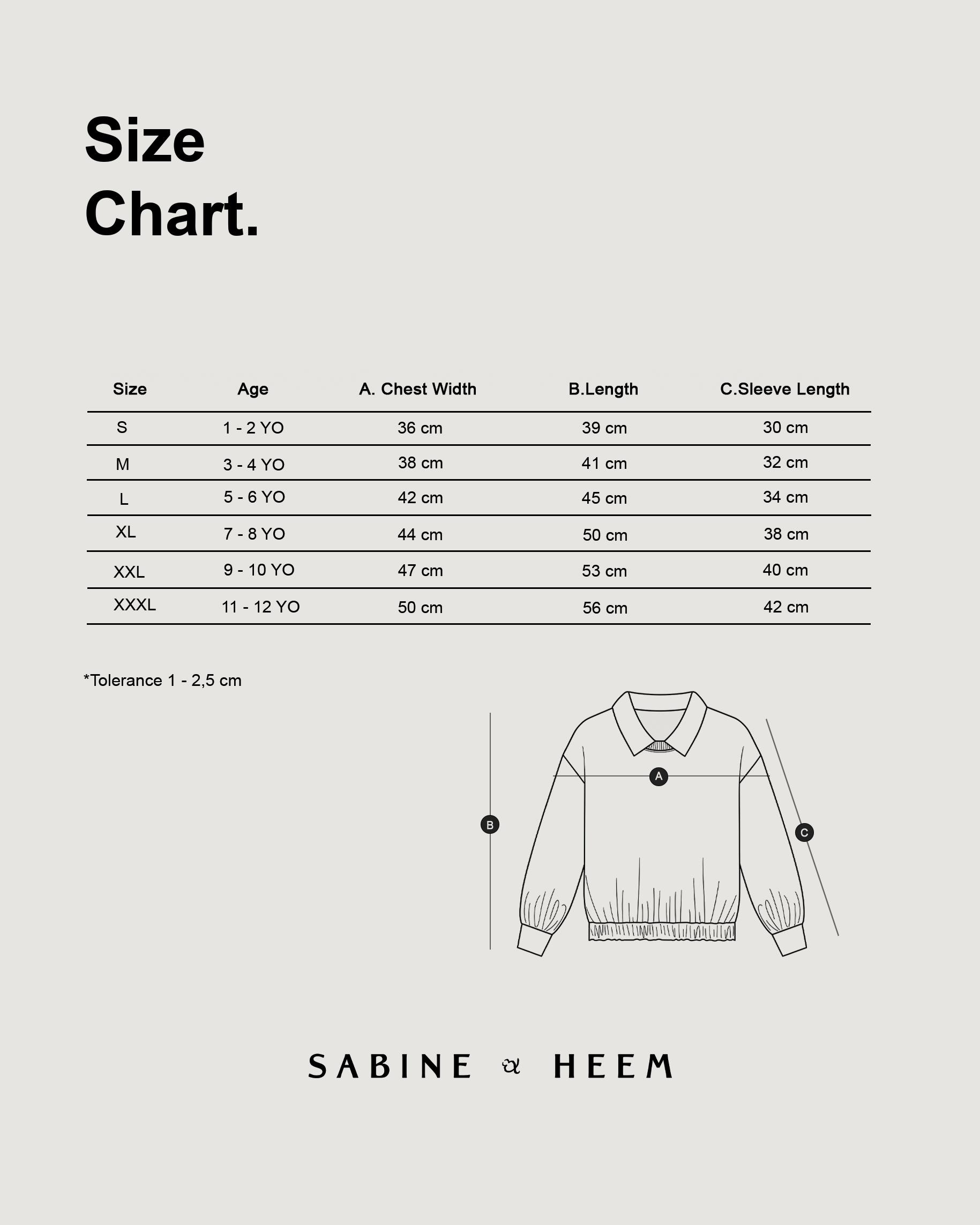 SABINE AND HEEM - BIM Ribbed Shirt - Black White - Atasan Lengan Panjang Anak