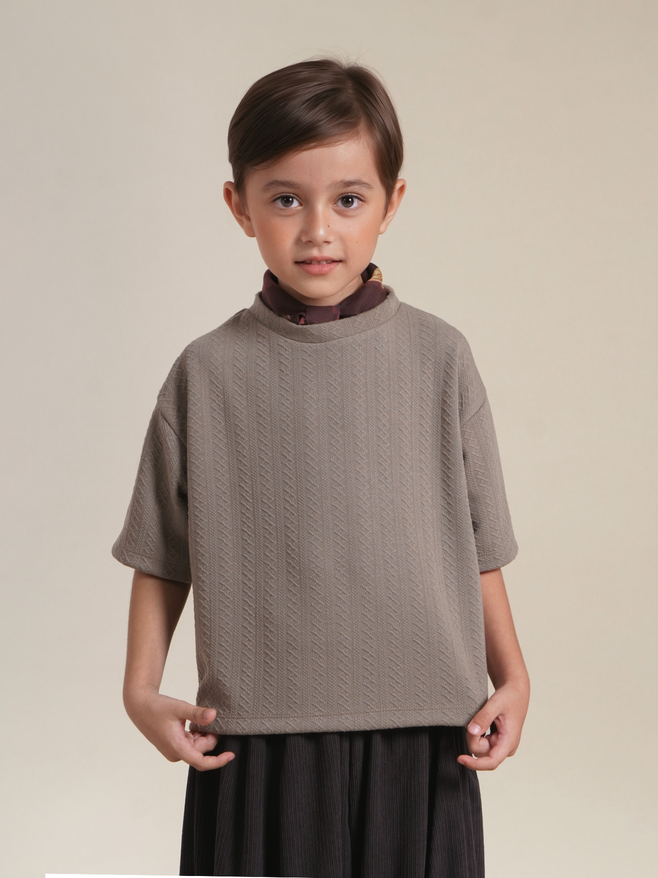 SABINE AND HEEM - TED Ribbed Shirt - Brown - Kids T-Shirt Tops