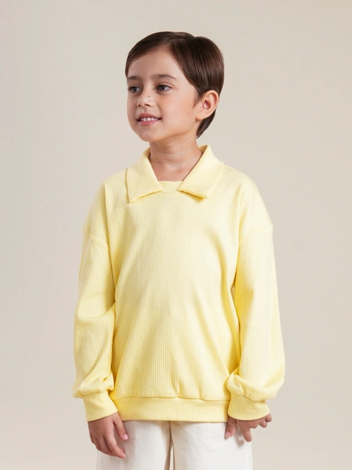 SABINE AND HEEM - BIM Ribbed Shirt - Butter - Kids Longsleeved Tops