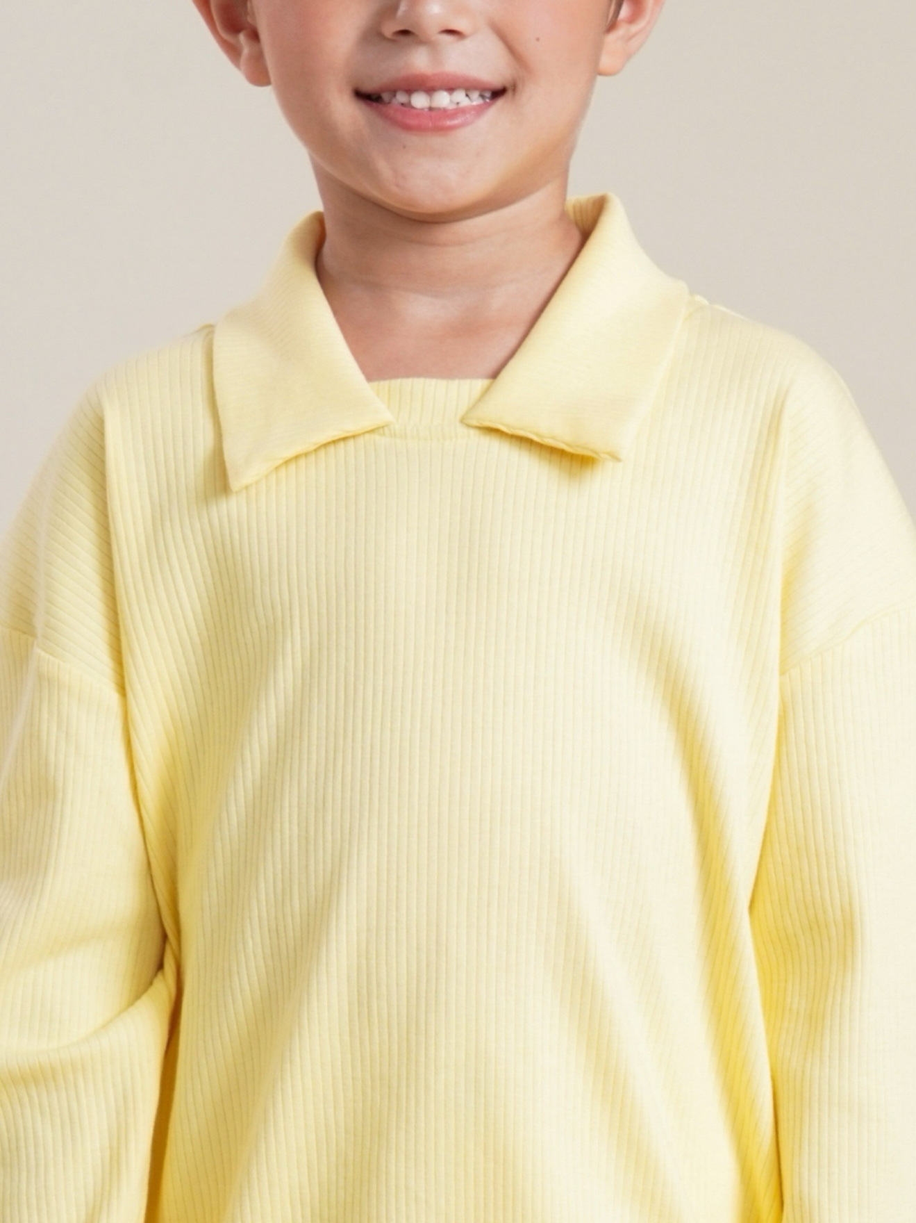 SABINE AND HEEM - BIM Ribbed Shirt - Butter - Kids Longsleeved Tops