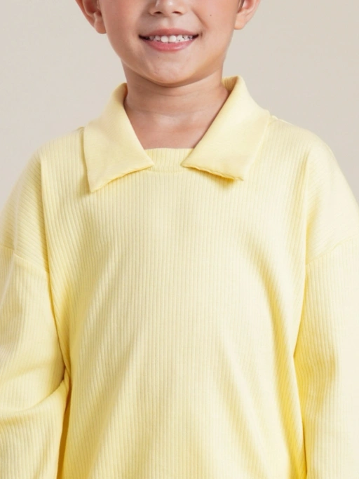 SABINE AND HEEM - BIM Ribbed Shirt - Butter - Kids Longsleeved Tops