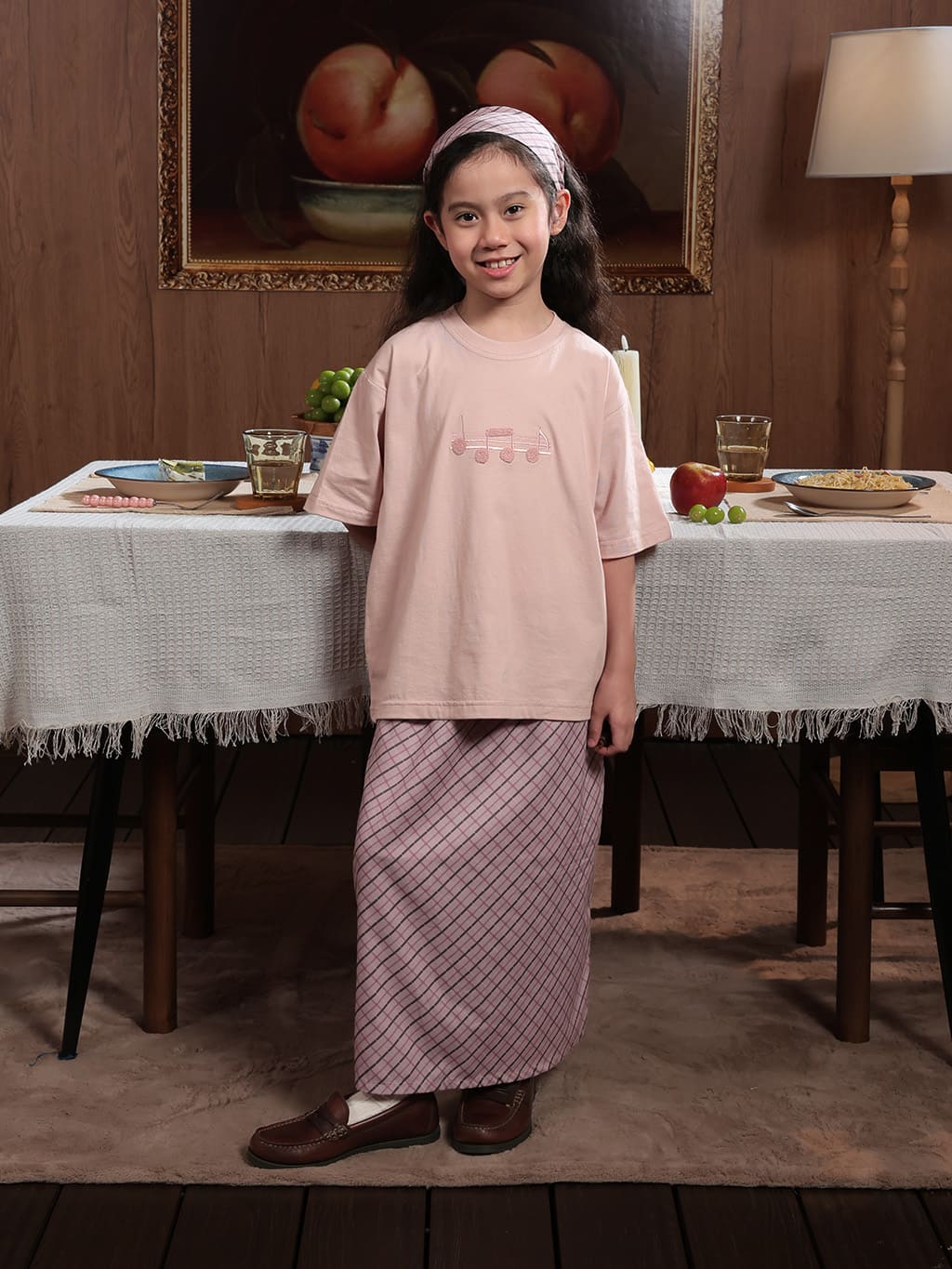 SABINE AND HEEM x MALIQ D'ESSENTIALS - Cotton Embroidery Tee - Pale Pink - Kids T-Shirt Top