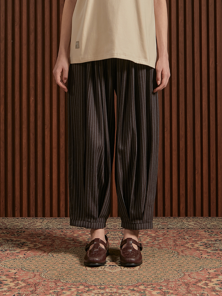 SABINE AND HEEM - POPPA Balloon Stripe Beads Pants - Coffee Brown - Adult Balloon Pants
