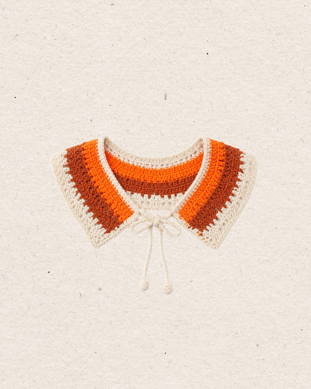 SABINE AND HEEM - BORA Collar Crochet - Mix Brown Terra - Crochet Collar for Kids & Adults