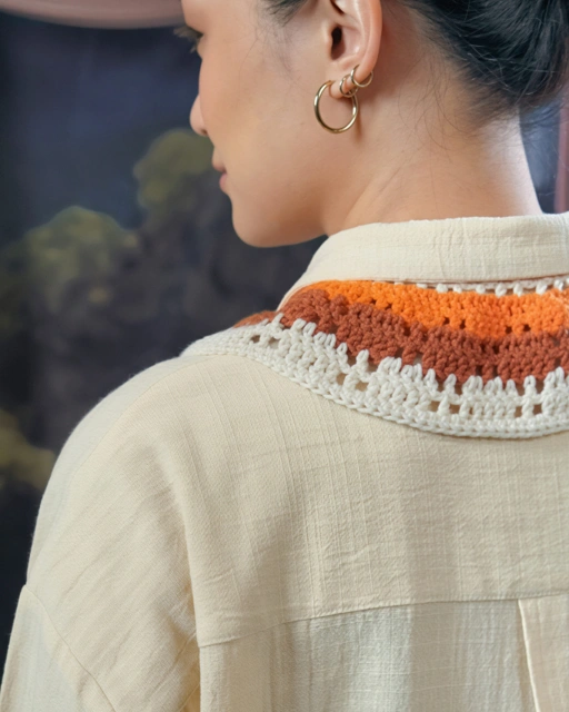SABINE AND HEEM - BORA Collar Crochet - Mix Brown Terra - Crochet Collar for Kids & Adults