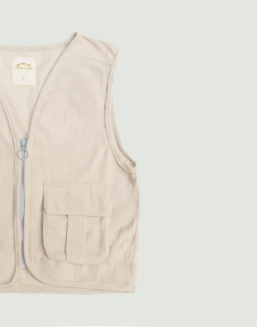 Image of SABINE AND HEEM - ZAGGA Pocket Vest Kids - Broken White - Kids Vest