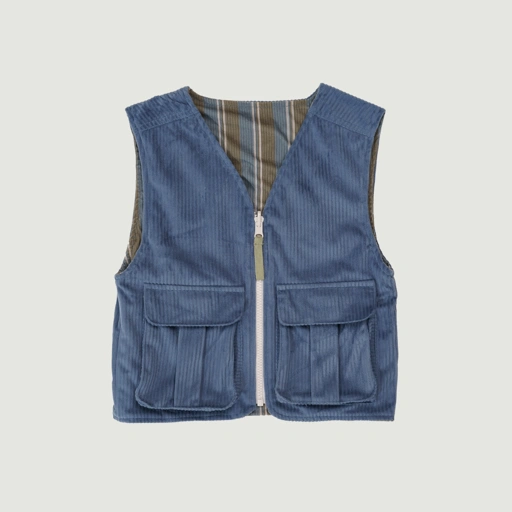Image of SABINE AND HEEM - ZAGGA Reversible Pocket Vest - Blue - Kids Vest