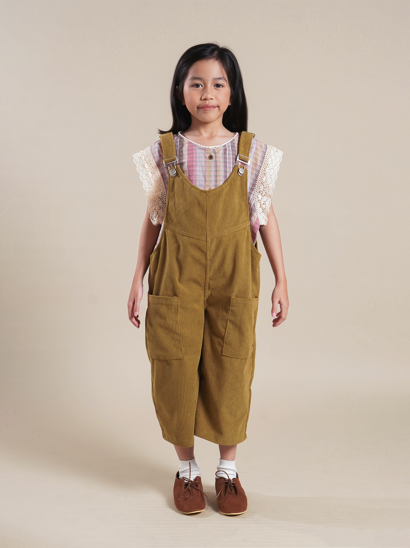 SABINE AND HEEM - JAKKE Corduroy Overall - Dark Olive - Kids Overall