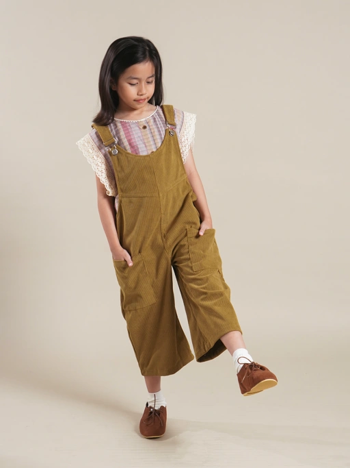 SABINE AND HEEM - JAKKE Corduroy Overall - Dark Olive - Kids Overall
