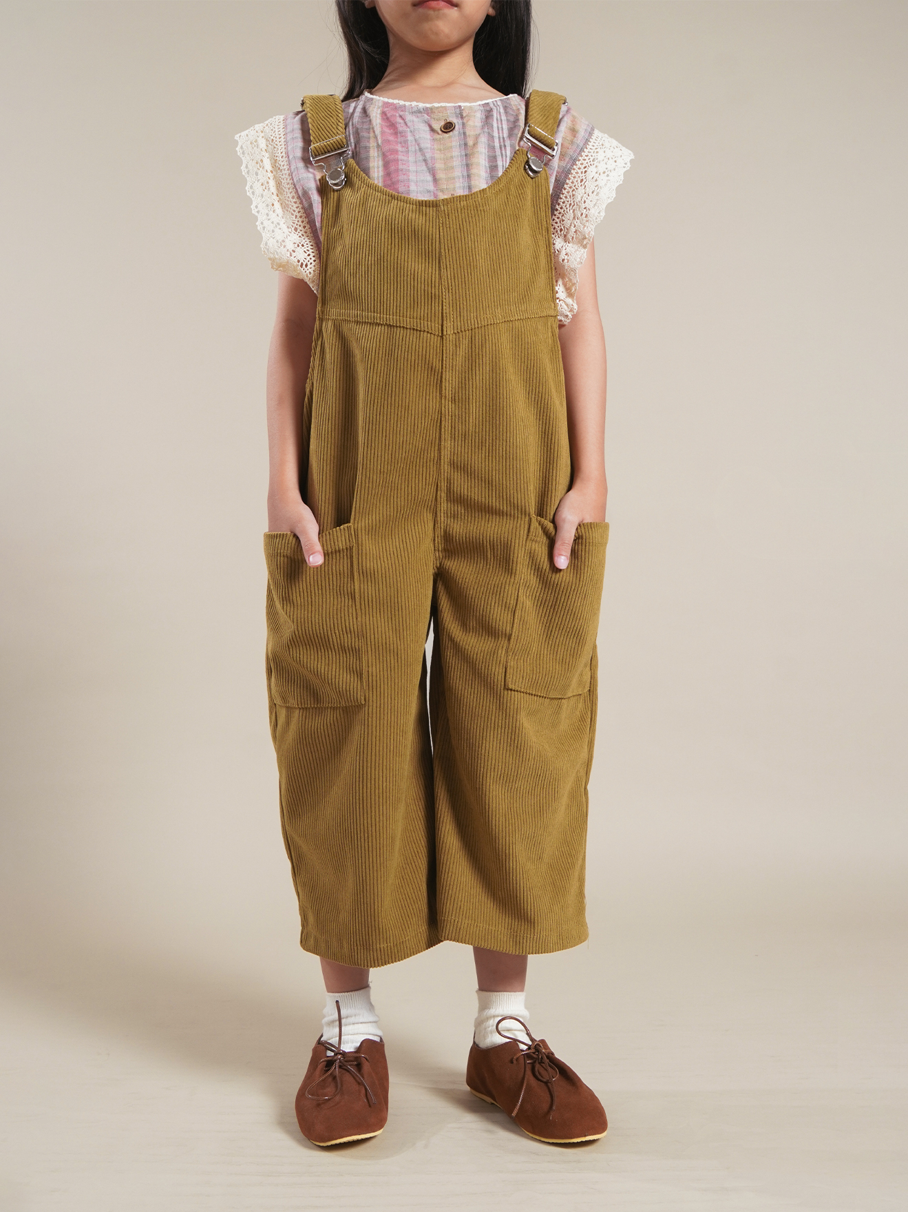 SABINE AND HEEM - JAKKE Corduroy Overall - Dark Olive - Kids Overall