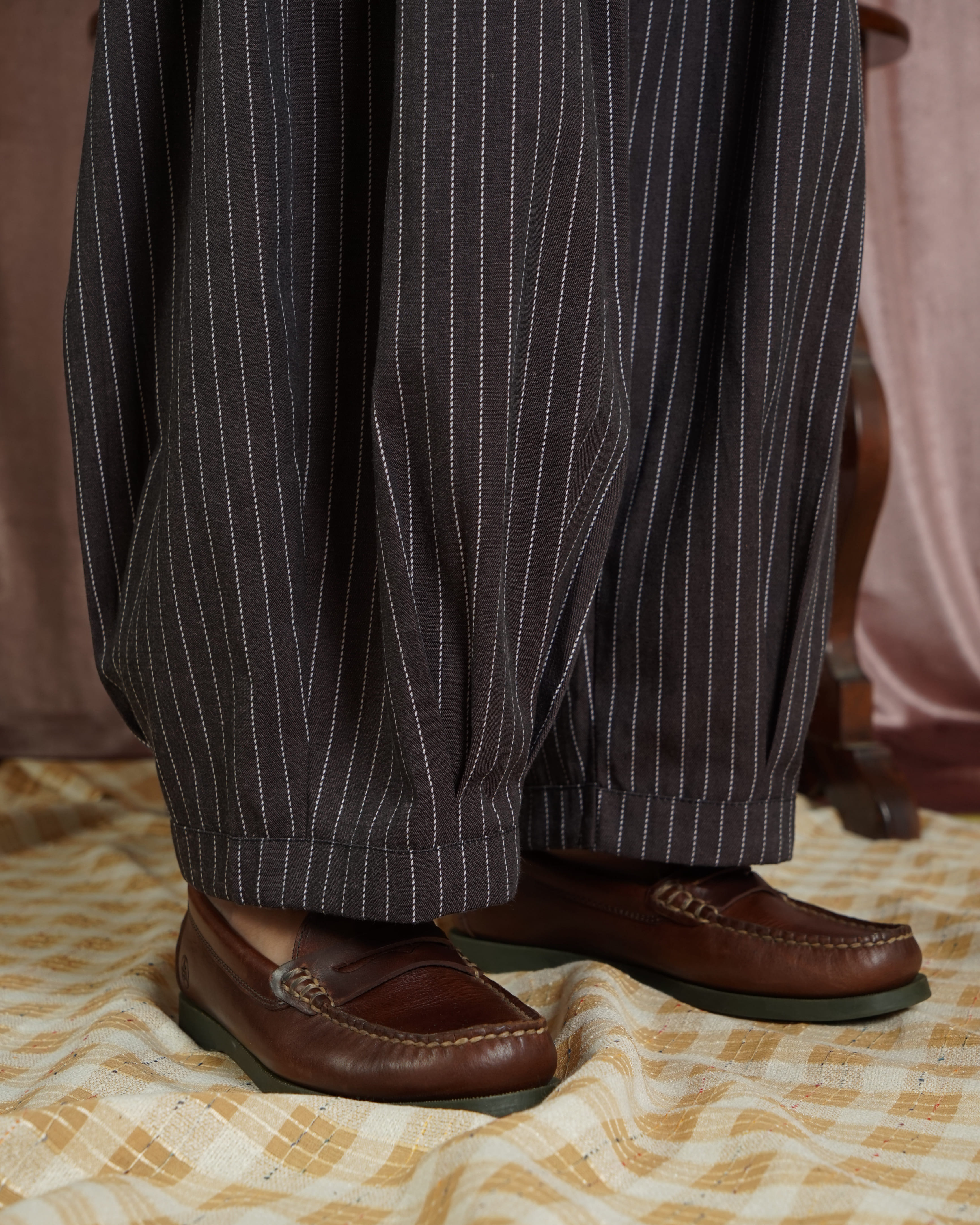 SABINE AND HEEM - ALHAMBRA Balloon Stripe Beads Pants - Coffee Brown - Kids Pants