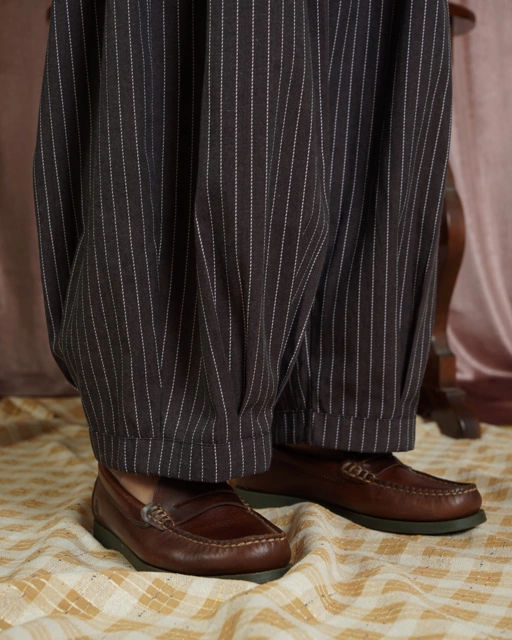 SABINE AND HEEM - ALHAMBRA Balloon Stripe Beads Pants - Coffee Brown - Kids Pants
