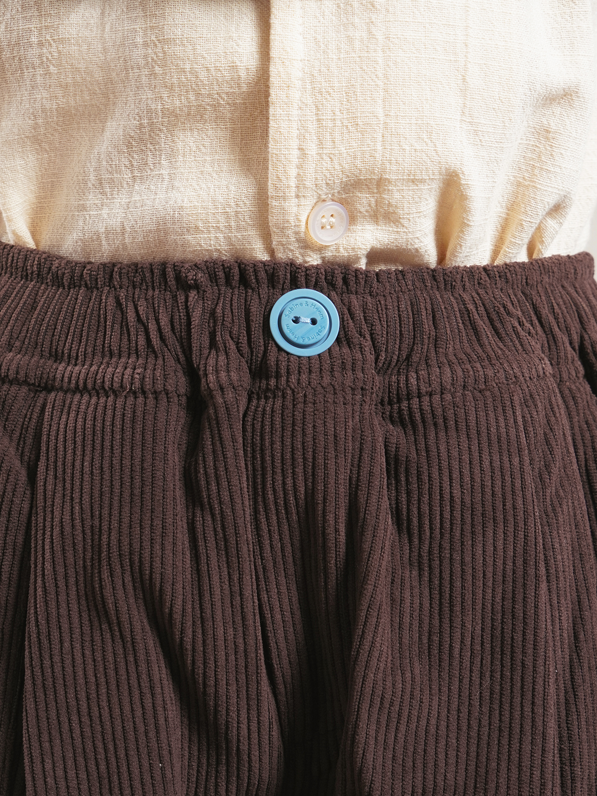 SABINE AND HEEM - DIMMY Corduroy Loose Pants - Wood Brown - Bawahan Celana Panjang Anak