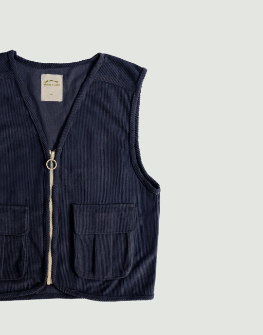 Image of SABINE AND HEEM - ZAGGA Pocket Vest Kids - Navy - Kids Vest