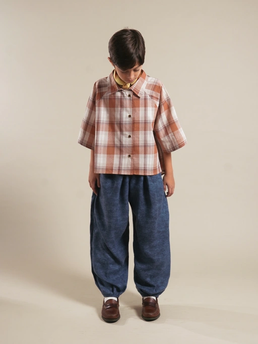 SABINE AND HEEM - ENOACH Balloon Pants - Denim Blue - Kids Long Pants