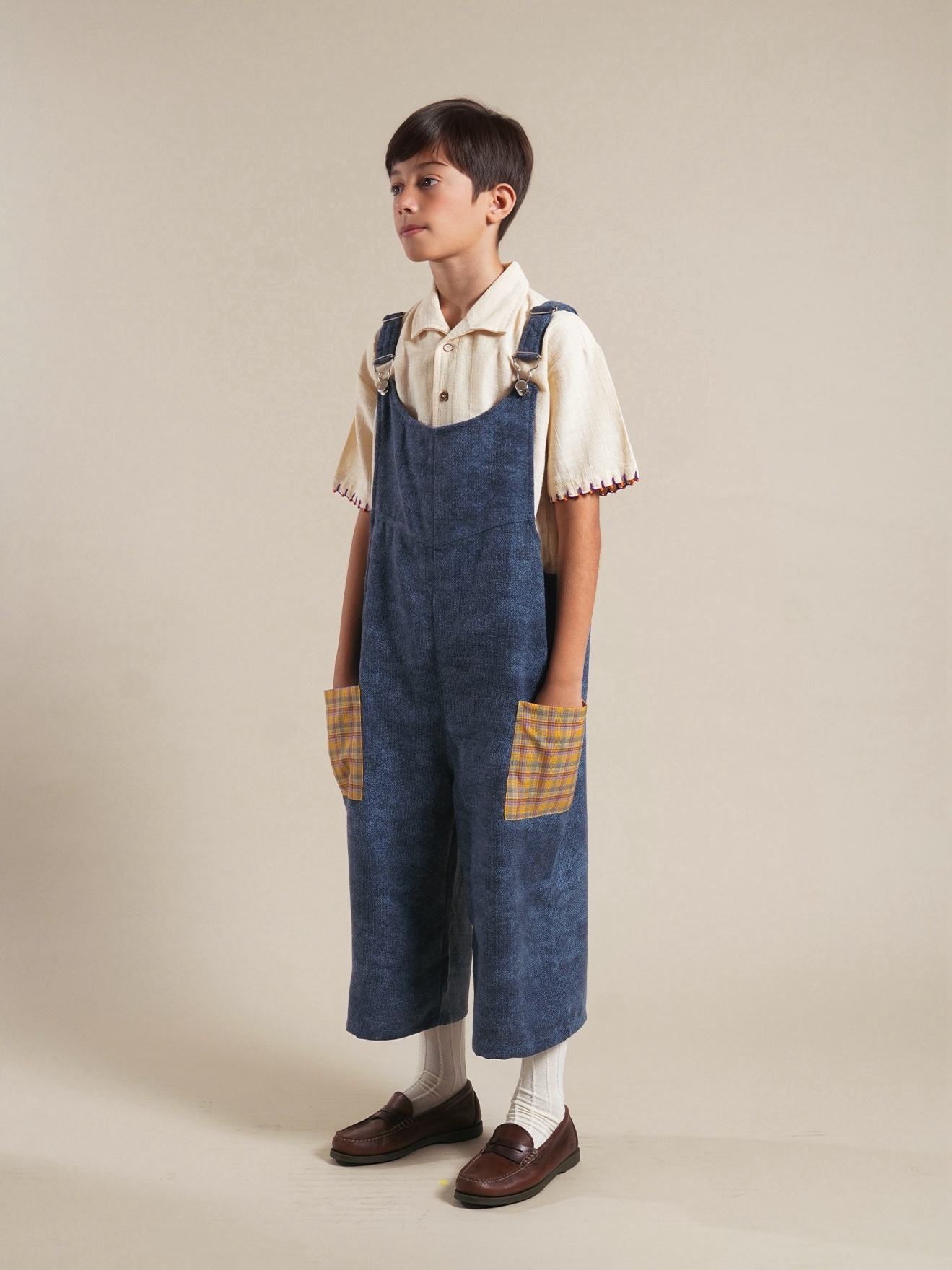 SABINE AND HEEM - TOKYO Tweed Overall - Denim - Kids Overall