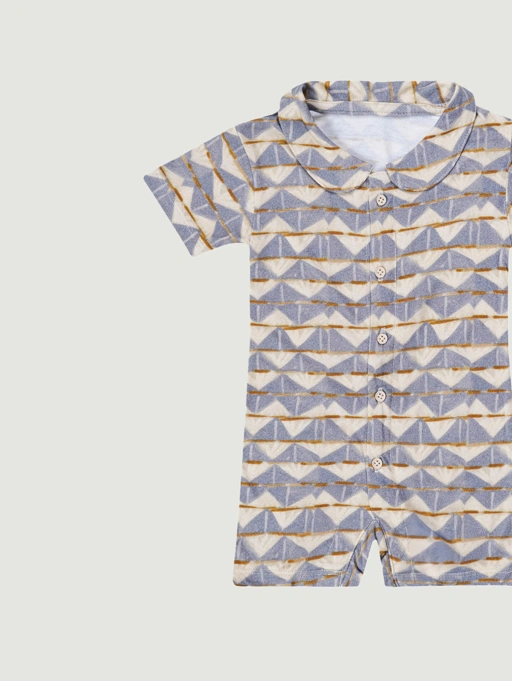 Image of SABINE AND HEEM - TAAM TAAM COLLAR ROMPER - Mountain - Cotton Bamboo Baby Wear