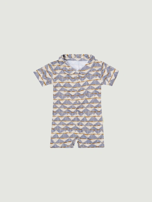 Image of SABINE AND HEEM - TAAM TAAM COLLAR ROMPER - Mountain - Cotton Bamboo Baby Wear