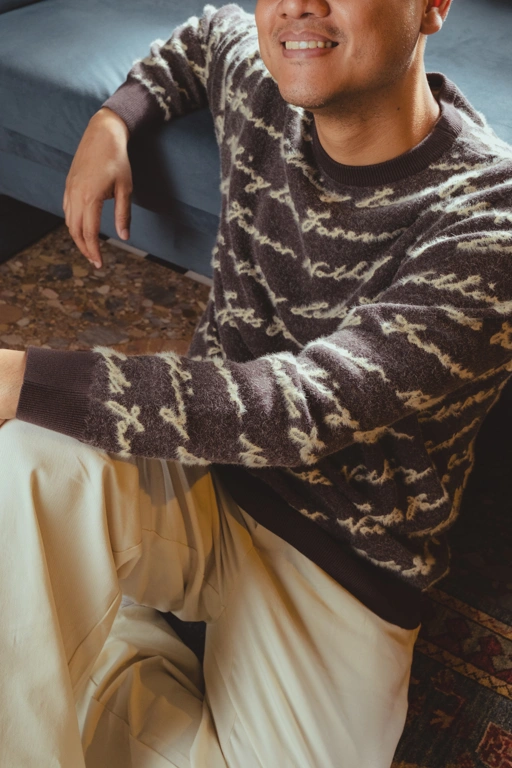 Image of RAN X SABINE AND HEEM - NOTHING LASTS FOREVER Fur Knitted Sweater - Sweater Rajut Katun Dewasa