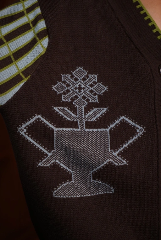 Image of RAN X SABINE AND HEEM - CROSS STITCH Pattern Cardigan Kids - Kids Knit Outwear